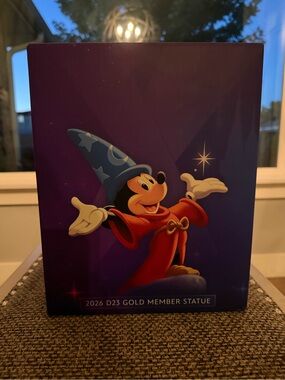 2026 D23 Gold Member Exclusive Sorcerer Mickey Statue NEW Sealed Collectible